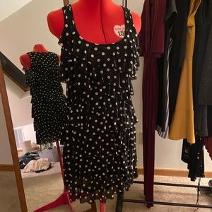 Polka dotted fringe dress